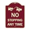 Signmission No Stopping Anytime W/ Tow Away Graphic Heavy-Gauge Aluminum Sign, 24" x 18", BU-1824-23581 A-DES-BU-1824-23581 - alternate 1